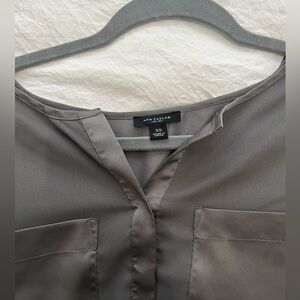 Ann Taylor Gray Blouse